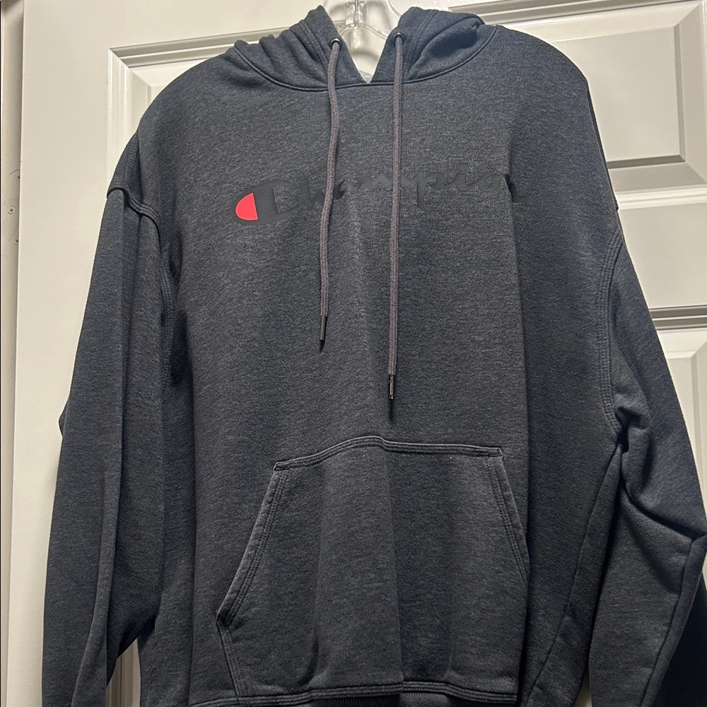 Champion Men’s Large Charcoal Hoody with front pocket